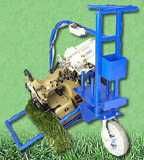 4 Threads, Double Needle Chainlock Stitch and Equipped with Ergonomic Turf Cart with finger tip control